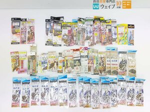 ダイワ 快適 ヒラメ 仕掛けSS 替え針、がまかつ プロヒラメ 仕掛 遊動式、モリゲン 超貫通 ヒラメ 他 計65点セット