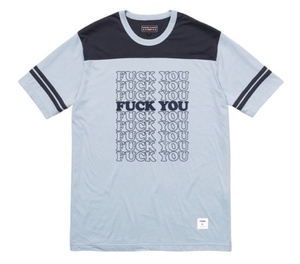 [国内正規品] Supreme HYSTERIC GLAMOUR Fuck You Football Tee Light Blue M シュプリーム ヒステリックグラマー Tシャツ ブルー