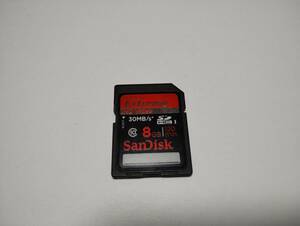 8GB　SanDisk Extreme　SDHCカード　フォーマット済み　SDカード メモリーカード