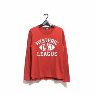 トレンド【HYSTERIC GLAMOUR ヒステリックグラマー】フロッキー ガールプリント/ロゴ 長袖 カットソー Tシャツ