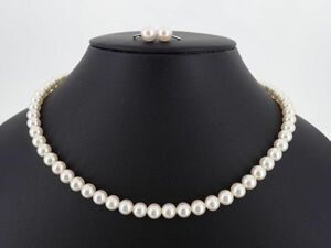 ●MIKIMOTO ミキモト パール ネックス イヤリングセット アコヤ養殖真珠 真珠 宝石 ジュエリー jewelry アクセサリー ソーティング付き