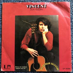 DON McLEAN / VINCENT ( UK Orig PS付き 7インチ )