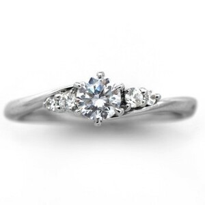 婚約指輪 安い プラチナ ダイヤモンド 0.5カラット 鑑定書付 0.50ct Dカラー SI1クラス 3EXカット GIA
