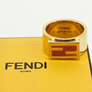 FENDI フェンディ スカーフリング GPゴールド ピンク 箱付