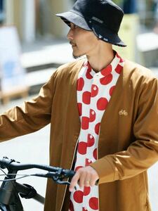 人気！ 日本製 SOUSOU × le coq sportif ソウソウ × ルコック ストレッチ チノクロス ノーカラー BIKE ジャケット M サイクリング 新規×