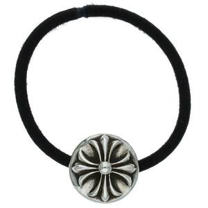 クロムハーツ Chrome Hearts HAIRBAND/クロスボールボタンヘアゴム シルバーコンチョ 中古 OM10