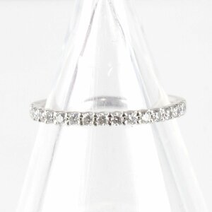 良品『USED』 Pt950 TASAKI タサキ ハーフエタニティ リング・指輪 ダイヤモンド 0.23ct 1.9g 8号