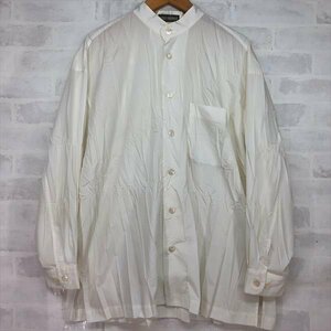 ISSEI MIYAKE イッセイミヤケ 90年代 スタンドカラー シワ加工 オーバーサイズ 長袖シャツ SIZE:M ホワイト MU632023090703