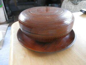 盆付 合成漆器大型菓子器 菓子鉢 盛鉢 茶道具 *HARU409