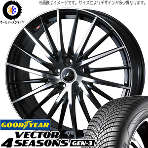 プリウスα 215/50R17 グッドイヤー ベクター GEN3 レオニス FR 17インチ 7.0J +40 5H114.3P オールシーズンタイヤ ホイール 4本SET