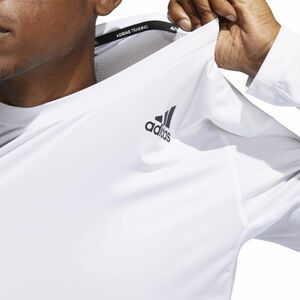 ●送料390円可能商品 アディダス ADIDAS 新品 メンズ テックフィット フィッティド ストレッチ 長袖Tシャツ 白 XXL[GL9893-XO] 三 参★QWER