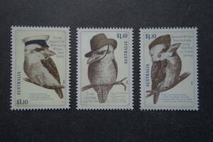 外国切手： オーストラリア切手「戦地へのはがき」 3種完 未使用