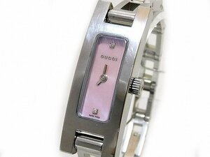 グッチ 時計 ■ 3900L ステンレス スクエア ピンク シェル 文字盤 レディース 腕時計 GUCCI □5J6DS