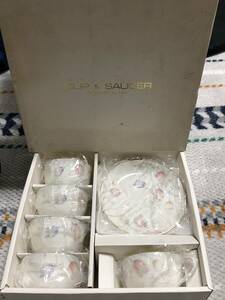 HOYA CUP&SAUCER カップアンドソーサー　お茶セット　5客セット　新品　未使用　ティーカップ　コーヒーカップ　HOYA CHINA