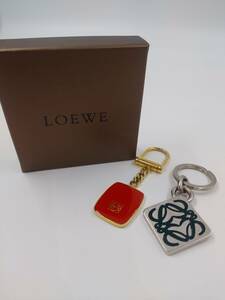 LOEWE ロエベ キーホルダー キーリング チャーム ロゴモチーフ 小物 ２点セット 箱付き