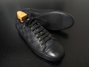 美品 ヴィトン 8.5 LOUIS VUITTON ♯BA0048 ダミエ ローカット コンビレザースニーカー 8456