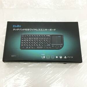 【1円オークション】 Ewin ES-KB01X1 ミニ キーボード ワイヤレス 2.4GHz タッチパッド搭載 超小型 USB レシーバー付き TS01B001597