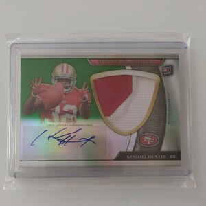 KENDALL HUNTER 2011 NFL TOPPS PLATINUM ROOKIE PATCH AUTO 6/125 49ERS ルーキー パッチ 直筆サイン カード 