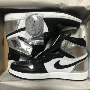 国内正規店購入 27.0cm NIKE WMNS AIR JORDAN 1 RETRO HIGH OG SILVER TOE US9 ナイキ エアジョーダン AJ1 シルバー CD0461-001 