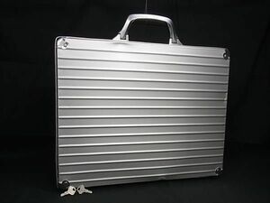 1円 RIMOWA リモワ アルミニウム ダイヤルロック式 アタッシュケース ビジネスバッグ メンズ シルバー系 AZ1286