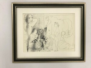 【特価】　≪　　パブロ・ピカソ　　≫　　リトグラフ【石版画】　 1957年　　CLOWNS FAMILY　　 PABLO　PICASSO