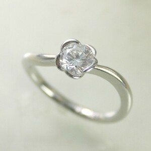 婚約指輪 安い プラチナ ダイヤモンド 0.5カラット 鑑定書付 0.50ct Dカラー VS1クラス 3EXカット GIA