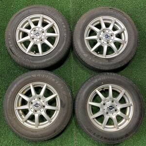 AE611-404 ほぼ新品 グッドイヤー ECO EG02 サマータイヤ 145/80R13 【４本】社外 13x4.00B +42 PCD100 4穴 ピクシスエポック スピアーノ 