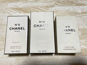 CHANEL★シャネル★香水3本セット★7.5ml★N°5 N°19★PARFUM★VAPORISATEUR POUR LE SAC ATOMISEUR