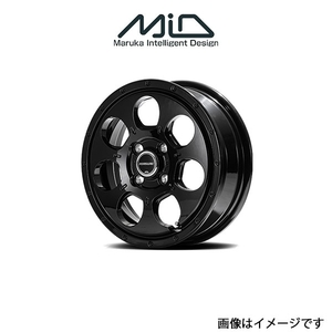 MID ロードマックス マッドエージェント アルミホイール 4本 ライフ JC系(14×4.5J 4-100 INSET45 セミグロスブラック)ROADMAX MUDAGENT