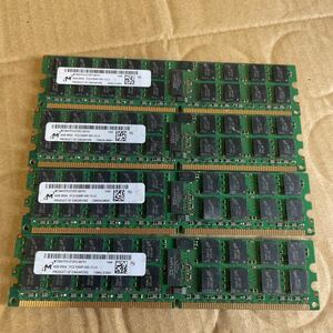 [現状品】Micron 4GB 2Rx4 PC2-5300P-555-13-L0 4枚セット