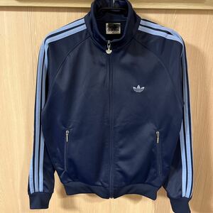 1円〜出品！◆訳有美品◆ ヴィンテージ90s デサント社製　adidas裏起毛トラックジャケット サイズM-L