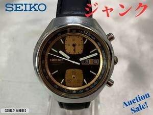 【可動品】SEIKO セイコー クロノグラフ オートマチック デイデイド 腕時計 ベゼル・文字盤/ブラック 6138-8030