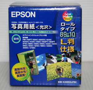 【中古品】 EPSON 写真用紙＜光沢＞ ロールタイプ 89mm×10m L判仕様 【S】