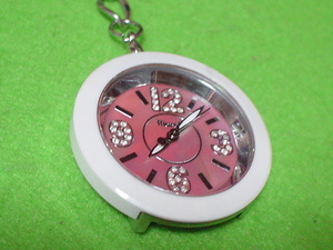 珍品　デザイン　MARELLI　５ATM　提げ時計　ピンク　ポケットタイプ
