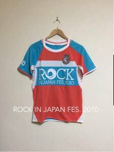 【美品】ROCK IN JAPAN FES.2010 ロックインジャパン フェス 2010 #10 サッカーユニフォーム 半袖 サイズS