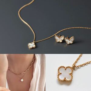 【美品】美品 Van cleef&Arpels ヴァンクリーフ アルハンブラ シェル ネックレス K18