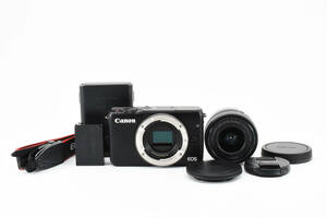 ■美品■ キャノン Canon EOS M10 EF-M15-45 IS STM レンズキット ブラック 約1800万画素 SH-27A24-495