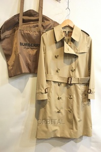 二子玉)バーバリー BURBERRY コットントレンチコート ベージュ 裏地チェック 定価29万 レディース 38 バーバリージャパン 美品