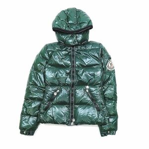 モンクレール MONCLER ダウン ジャケット ブルゾン フード デカワッペン 45308/50/68950 アウター グリーン 0 メンズ▲C1