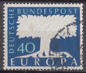 1957年西ドイツ ヨーロッパ切手 40pf
