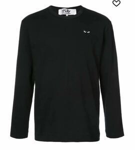 【美品】PLAY COMME des GARCONS 長袖 Tシャツ カットソー 黒 ブラック L プレイ コムデギャルソン