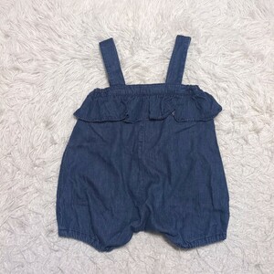 【送料無料】赤ちゃん本舗　サロペット　ロンパース　80cm　デニム地　女の子　ベビー　子供服