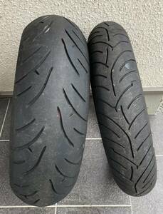 ブリヂストンT23 前後タイヤセット 9部山 120/70ZR17 180/55ZR17 2015年 製造品 CB1300 ハヤブサ BMW XJR1300.リッターバイク用 重量車 