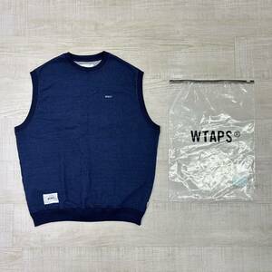 22ss 2022 WTAPS DITCH VEST COTTON INDIGO 221ATDT-CSM35 ダブルタップス ベスト ロゴ 刺繍 ワンウォッシュ加工 インディゴ サイズ M (2 )