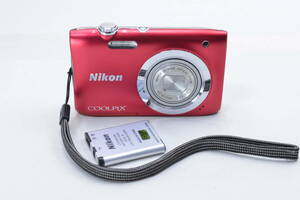 【ecoま】NIKON COOLPIX A100 レッド コンパクトデジタルカメラ