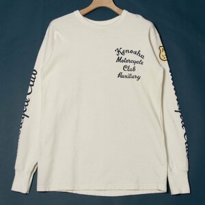 WEST RIDE ウエストライド サイズ40 長袖 クルーネック Tシャツ プリント 白/ホワイト プルオーバー メンズ カジュアル 春夏 コットン100％