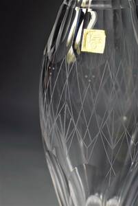 各務ガラス　硝子　KAGAMI　Crystal　カガミクリスタル　花瓶　フラワーベース　flower　花生け　花器　桐箱入　日本製　Japan glass base
