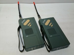 管理1301 NEC エヌイーシー Sky Bird HR-8型 ハンディパーソナル無線装置 本体2台 バッテリー2個 1台のみ通電確認済み ジャンク