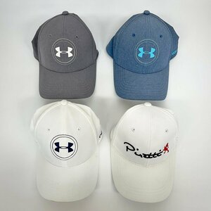 UNDER ARMOUR GOLF アンダーアーマー ゴルフ キャップ 3点 + Piretti ピレッティ 1点 計4点セット 帽子 [R13308]