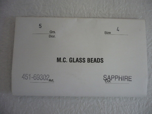 8874.未使用 チェコビーズ M.C.GLASS BEADS サファイア